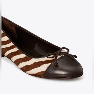Tory Burch Leopard Print Genuine Calf Hair Ballet Flat Sz 13